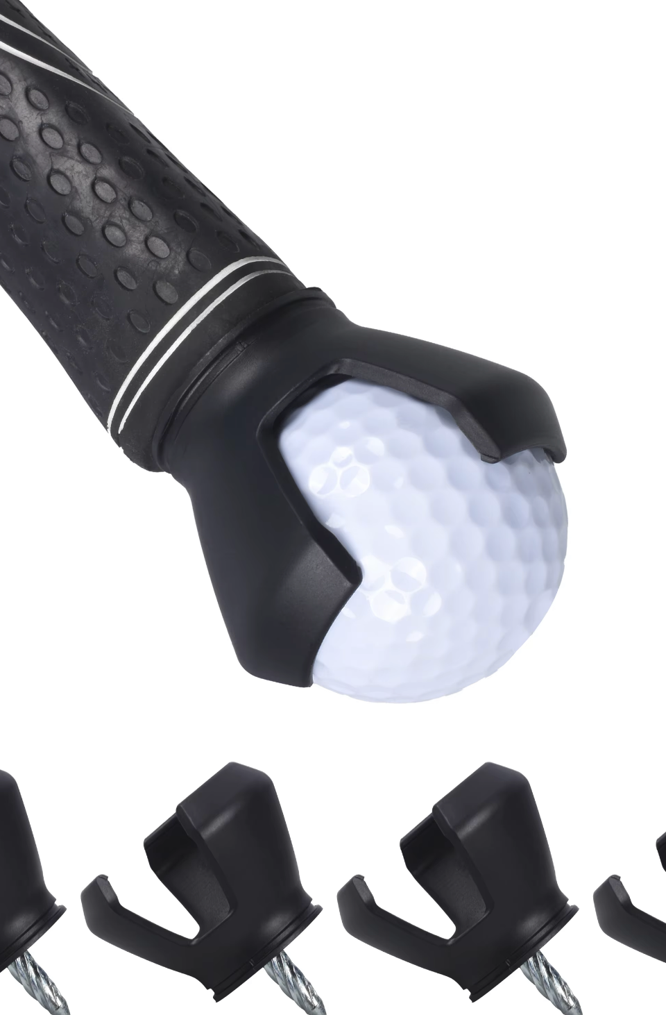Golf Ball Retriever Attachment for Putter Grip
